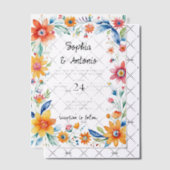 Kleurrijke Mexicaanse Floral Fiesta bruiloft Vellum Uitnodigingen (Offset (Uitnodiging))