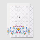 Kleurrijke Mexicaanse Floral Fiesta bruiloft Vellum Uitnodigingen (Offset (Uitnodiging))