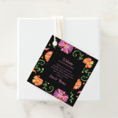 Kleurrijke Mexicaanse Floral Fiesta Bruiloft Welko Bedankjes Labels (In situ)
