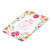 Kleurrijke Mexicaanse Floral Fiesta sparen de datu Magneet (Linkerzijde)