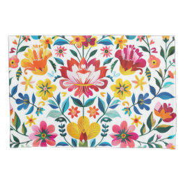 Kleurrijke Mexicaanse Folk Art Floral Kussensloop