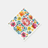 Kleurrijke Mexicaanse Folk Art Floral Servet (Hoek)