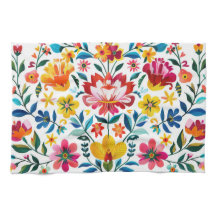 Kleurrijke Mexicaanse Folk Art Floral