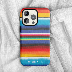 Kleurrijke Mexicaanse Gestreepte Deken w / Naam Case-Mate iPhone Case