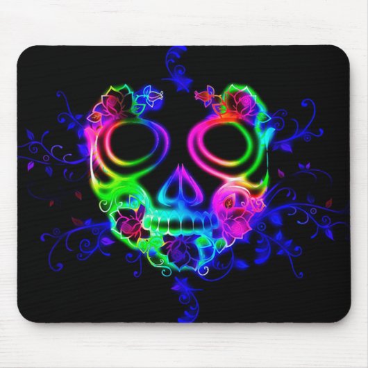 Kleurrijke Mexicaanse Halloween Mask Mousepad Muismat (Voorkant)