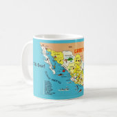 kleurrijke Mexicaanse kaart Koffiemok (Voorkant links)