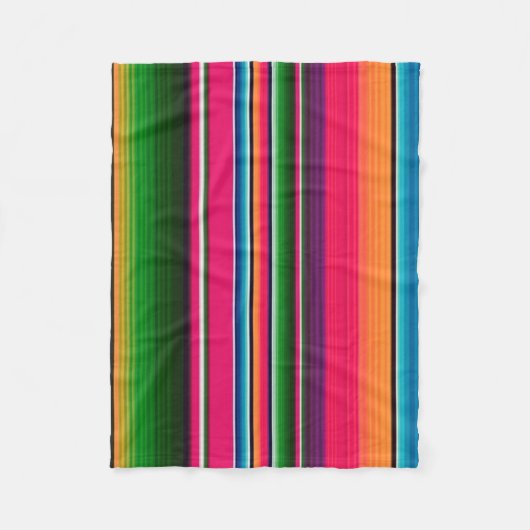 Kleurrijke Mexicaanse lanket Rainbow Spaans mandje Fleece Deken (Voorkant)