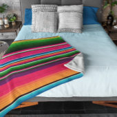 Kleurrijke Mexicaanse lanket Rainbow Spaans mandje Fleece Deken