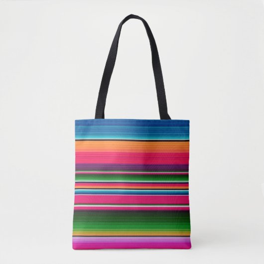 Kleurrijke Mexicaanse lanket Rainbow Spaans mandje Tote Bag (Voorkant)