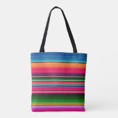 Kleurrijke Mexicaanse lanket Rainbow Spaans mandje Tote Bag (Achterkant)