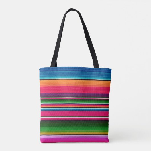 Kleurrijke Mexicaanse lanket Rainbow Spaans mandje Tote Bag (Achterkant)