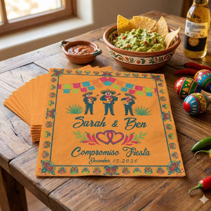 Kleurrijke Mexicaanse Mariachi Band Fiesta Servet