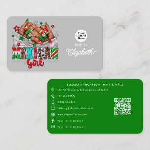 Kleurrijke Mexicaanse Nagelsalon Visitekaartje