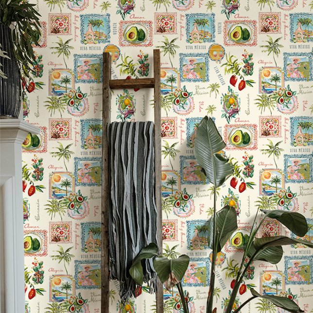  kleurrijke Mexicaanse reisprint Behang (Creator heeft geüpload)
