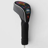 Kleurrijke Mexicaanse Schedel Monogram Initiaal Golfheadcover (Schuin)