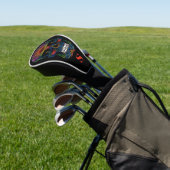 Kleurrijke Mexicaanse Schedel Monogram Initiaal Golfheadcover (Insitu)