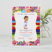 Kleurrijke Mexicaanse senorita Fiesta Meisje Baby  Kaart (Staand voorkant)