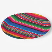 Kleurrijke Mexicaanse Serape Decor Feestje Papieren Bordje (Gekanteld)