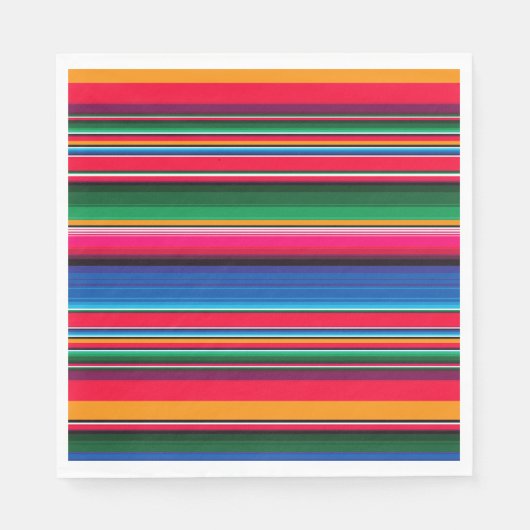 Kleurrijke Mexicaanse Serape-feestdecoratie Servet (Voorkant)