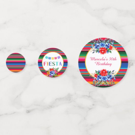 Kleurrijke Mexicaanse Serape Fiesta Confetti (Voorkanten)