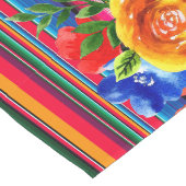 Kleurrijke Mexicaanse Serape & Floral Lange Tafelloper (Hoek)