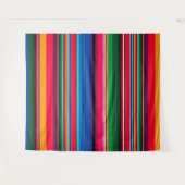Kleurrijke Mexicaanse Serape Party Tapestry Achter Wandkleed (Voorkant (horizontaal))