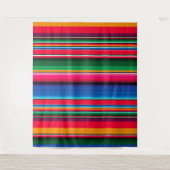 Kleurrijke Mexicaanse Serape Party Tapestry Achter Wandkleed (Voorkant)