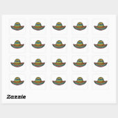 Kleurrijke Mexicaanse Sombrero Cinco De Mayo Vierkante Sticker (Vel)