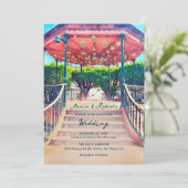 Kleurrijke Mexicaanse stad kiosk schilderij bruilo Kaart (Staand voorkant)