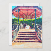 Kleurrijke Mexicaanse stad kiosk schilderij bruilo Kaart (Achterkant)