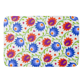 Kleurrijke Mexicaanse stijl Floral Pattern Elegant Badmat