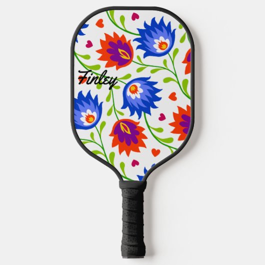 Kleurrijke Mexicaanse stijl Floral Pattern Elegant Pickleball Paddle (Voorkant)