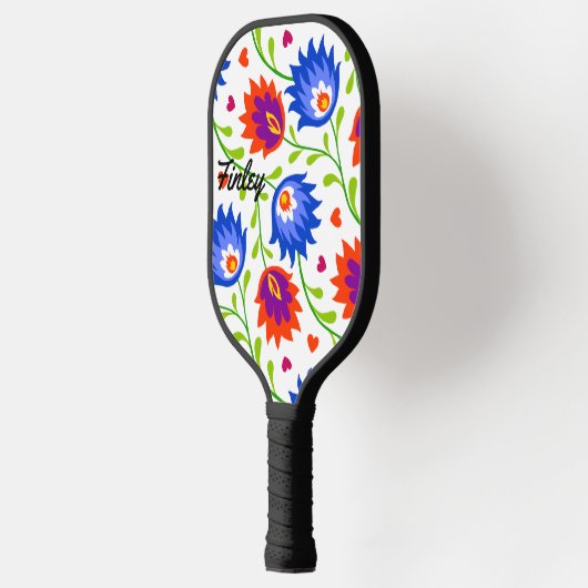 Kleurrijke Mexicaanse stijl Floral Pattern Elegant Pickleball Paddle (Links)