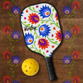 Kleurrijke Mexicaanse stijl Floral Pattern Elegant Pickleball Paddle