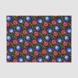 Kleurrijke Mexicaanse stijl Floral Pattern Elegant Tissuepapier