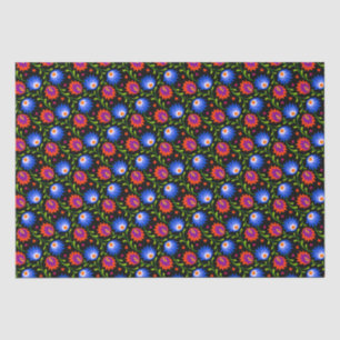 Kleurrijke Mexicaanse stijl Floral Pattern Elegant Tissuepapier