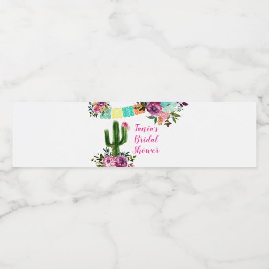 Kleurrijke Mexicaanse Taco bout Liefde Waterfles Waterfles Etiket (Enkel label)