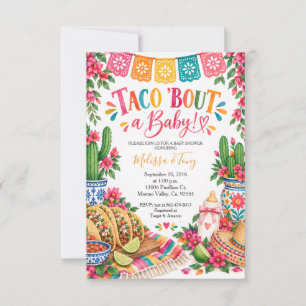 Kleurrijke Mexicaanse Taco-feest over Love BABY Sh Kaart