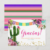 Kleurrijke Mexicaanse taco over liefde bedankje Bedankkaart (Voorkant / Achterkant)