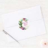 Kleurrijke Mexicaanse Taco over Liefde Dank je Sti Ronde Sticker (Envelop)