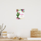 Kleurrijke Mexicaanse Taco over Liefde Drink Teken Poster (Keuken)