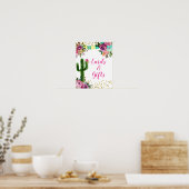 Kleurrijke Mexicaanse Taco over Liefde Kaarten & C Poster (Keuken)