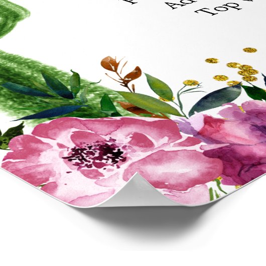 Kleurrijke Mexicaanse Taco over Liefde Mimosa Bar  Poster (Hoek)