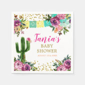 Kleurrijke Mexicaanse Taco over Liefde Papier Serv Servet (Voorkant)