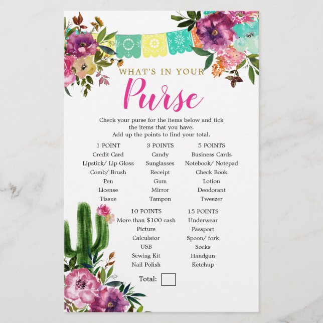 Kleurrijke Mexicaanse Taco over Liefde Purse Game (Voorkant)