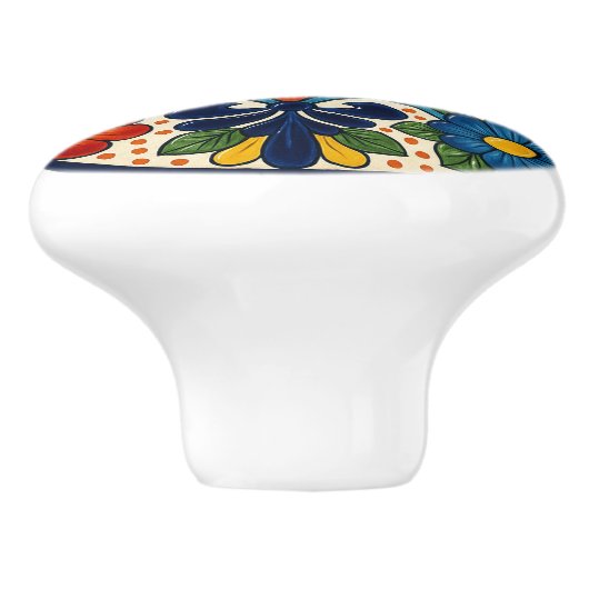 Kleurrijke Mexicaanse Talavera Floral Keramische K Keramische Knop (Zijkant)