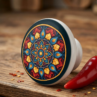 Kleurrijke Mexicaanse Talavera Keramische Kastknop Knop