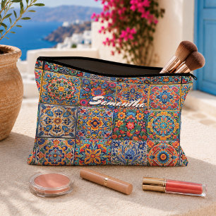 Kleurrijke Mexicaanse Talavera-tegelmonogramaccent Etui