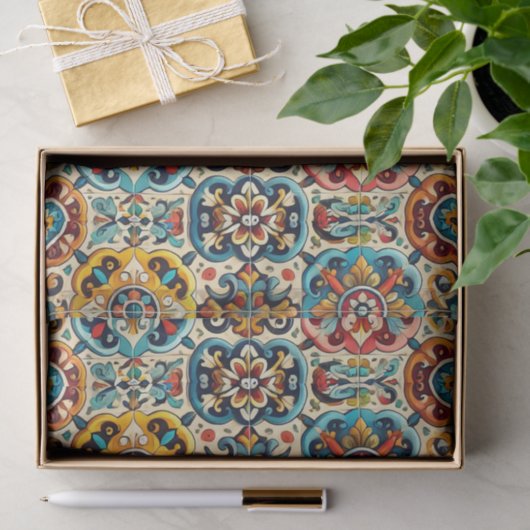 Kleurrijke Mexicaanse Tegels Tissuepapier (Geschenk)