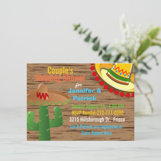 Kleurrijke Mexicaanse Tlegers weddenschap Kaart (Staand voorkant)